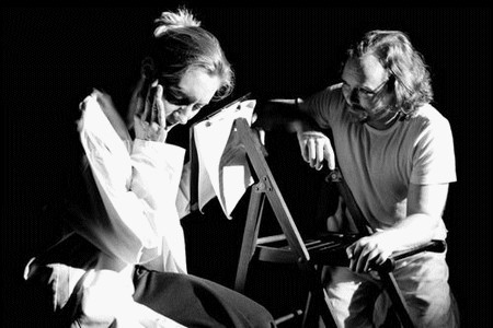 Andrea Miltnerova as Gertrude and Guy Roberts as Hamlet