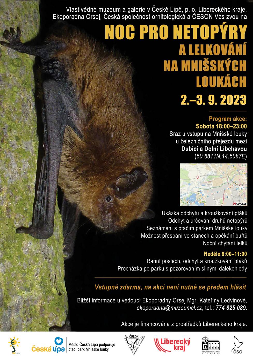 Noc pro netopýry a lelkování na Mnišských loukách
