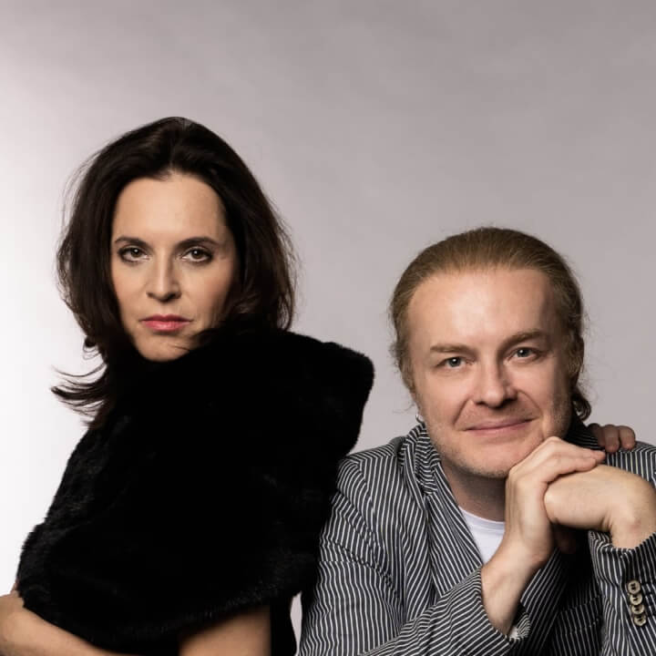 archiv Bára Kodetová - Bára s manželem houslistou Pavlem Šporclem