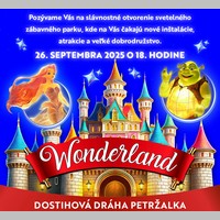 Svetelný park WONDERLAND otvoria koncom septembra