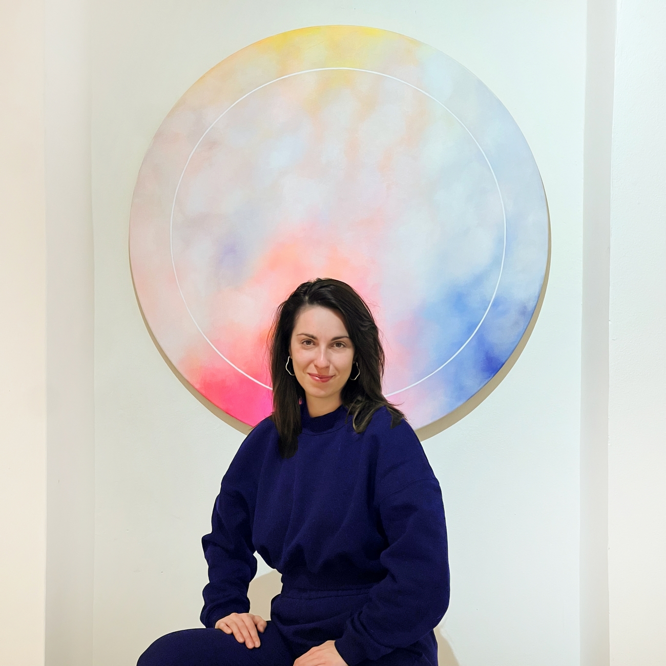 archiv Magdaléna Ševčík - portret před obrazem