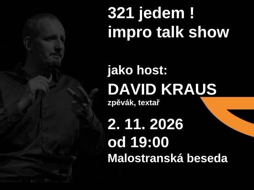 Zpěvák a herec David Kraus zamíří do Malostranské besedy na improvizační večer 321Jedem!